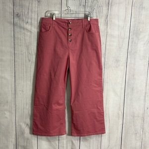 Boden Button Fly Wide Leg Denim Jeans